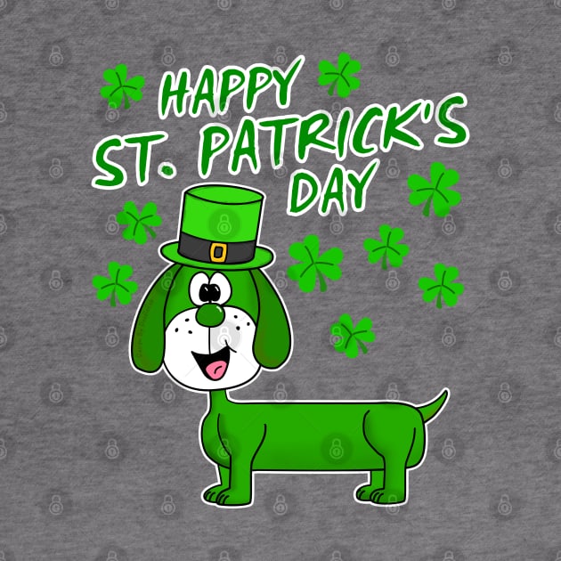Happy St. Patrick's Day 2022 Dachshund Dog Lover by doodlerob